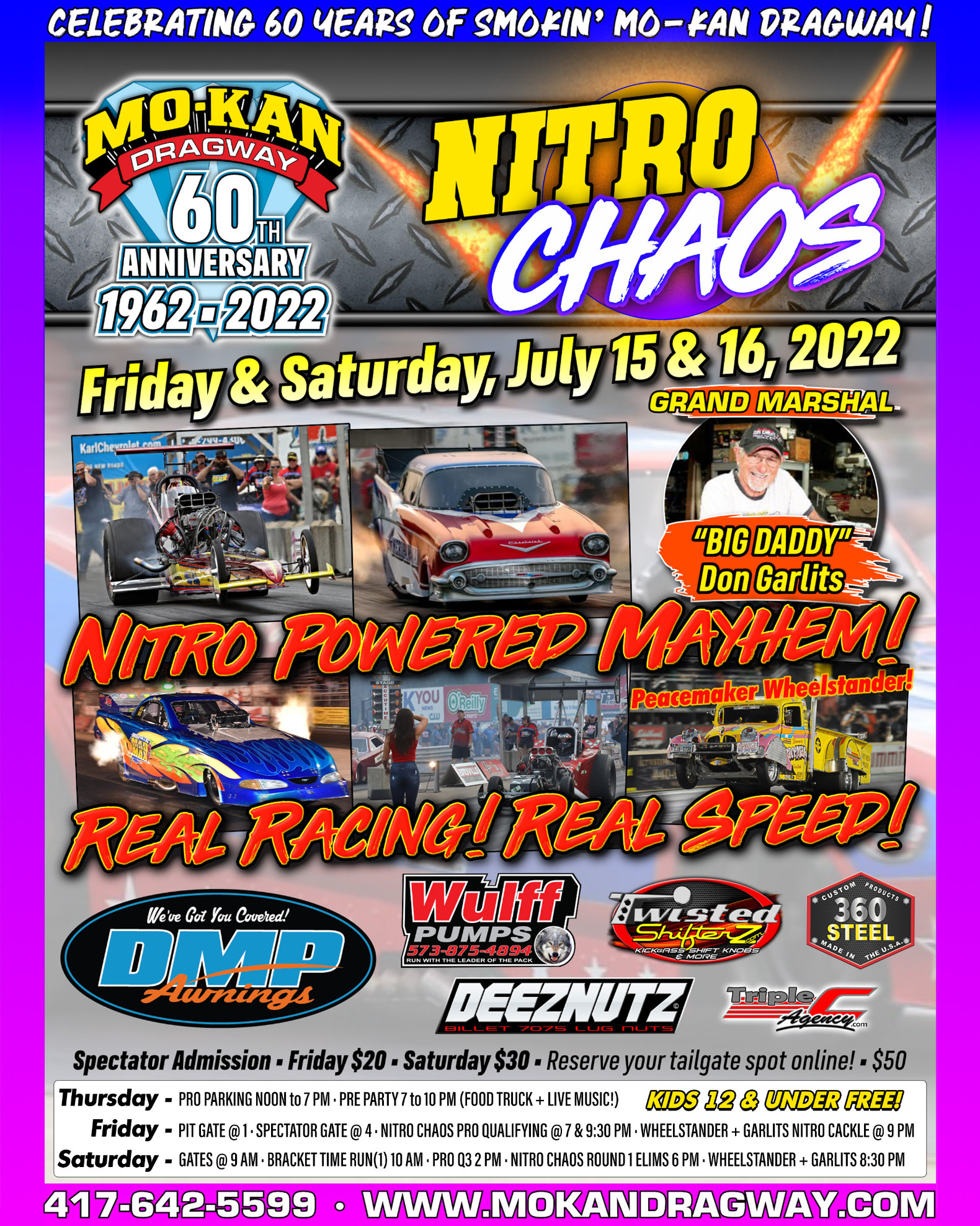 Smokin' MoKan Dragway Asbury, Missouri Nitro Chaos! 60th