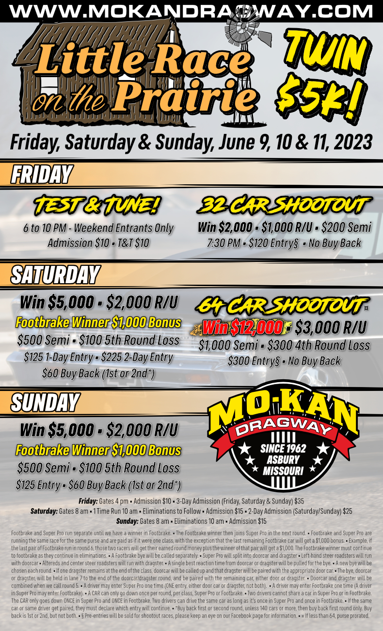 Smokin' MoKan Dragway Asbury, Missouri